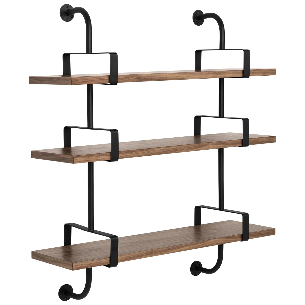 GUBI Démon shelf 3 shelf 95 cm walnut | Scandinavian Design | Shelves & shelving systems | Brown