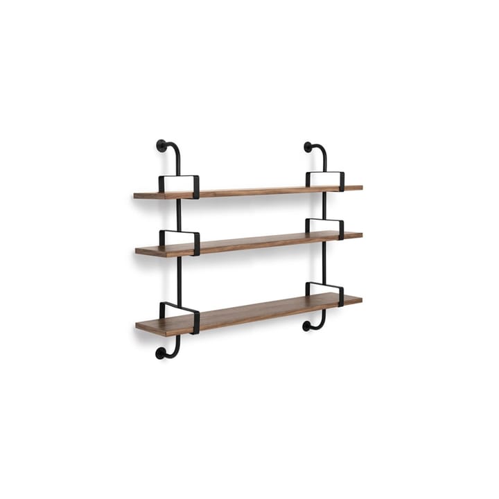 Demon wall shelf 3 levels - Walnut, 155 cm - GUBI