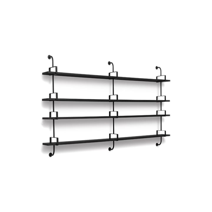 Demon wall shelf 4 levels - Black stained ash, 215 cm - GUBI