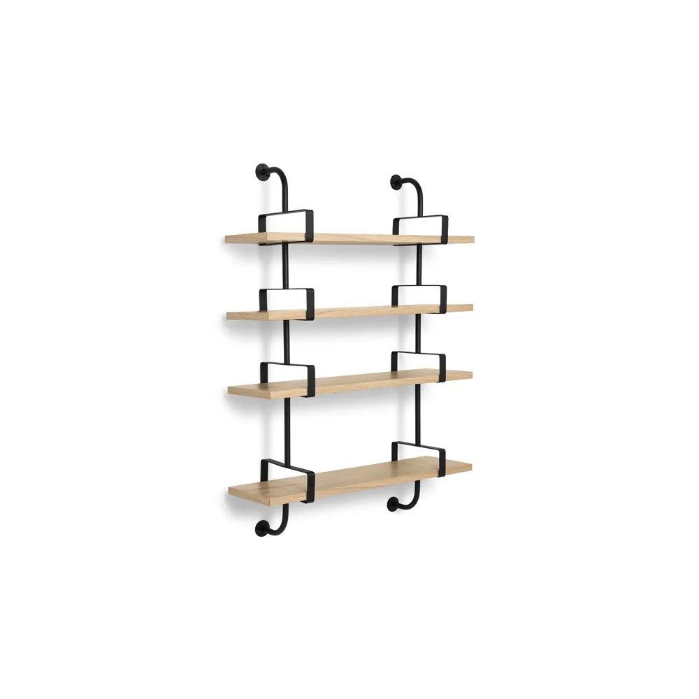 GUBI Demon wall shelf 4 levels Oak, 95 cm | Scandinavian Design | Shelves & shelving systems | Beige