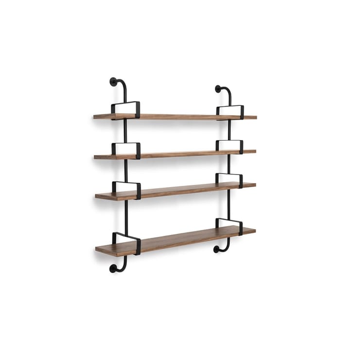 Demon wall shelf 4 levels - Walnut, 155 cm - GUBI