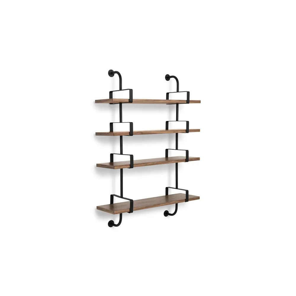 Demon wall shelf 4 levels, Walnut, 95 cm GUBI