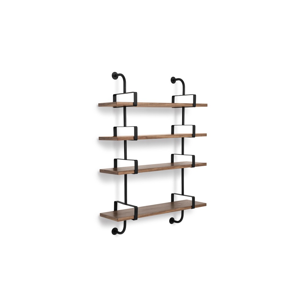 GUBI Demon wall shelf 4 levels Walnut, 95 cm