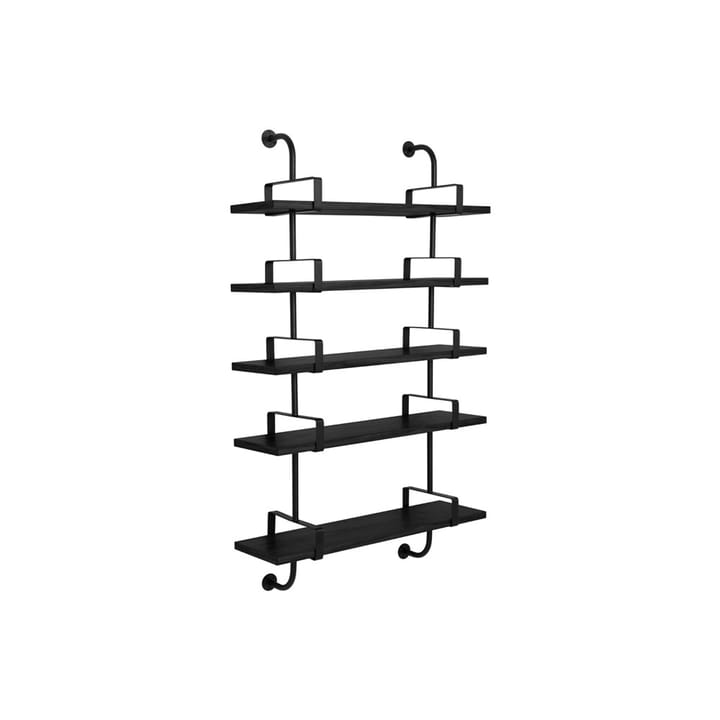 Demon wall shelf 5 plan - Black stained ash, 95 cm - GUBI