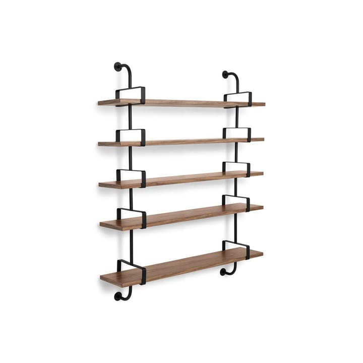 Demon wall shelf 5 plan - Walnut, 155 cm - GUBI