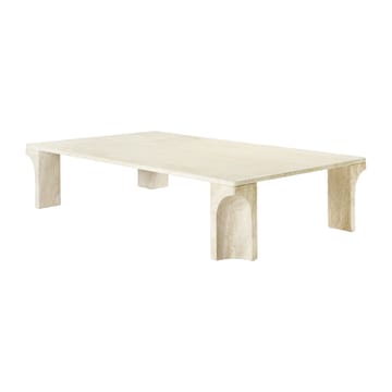 Doric coffee table 80x140 cm - Neutral white-travertine - GUBI