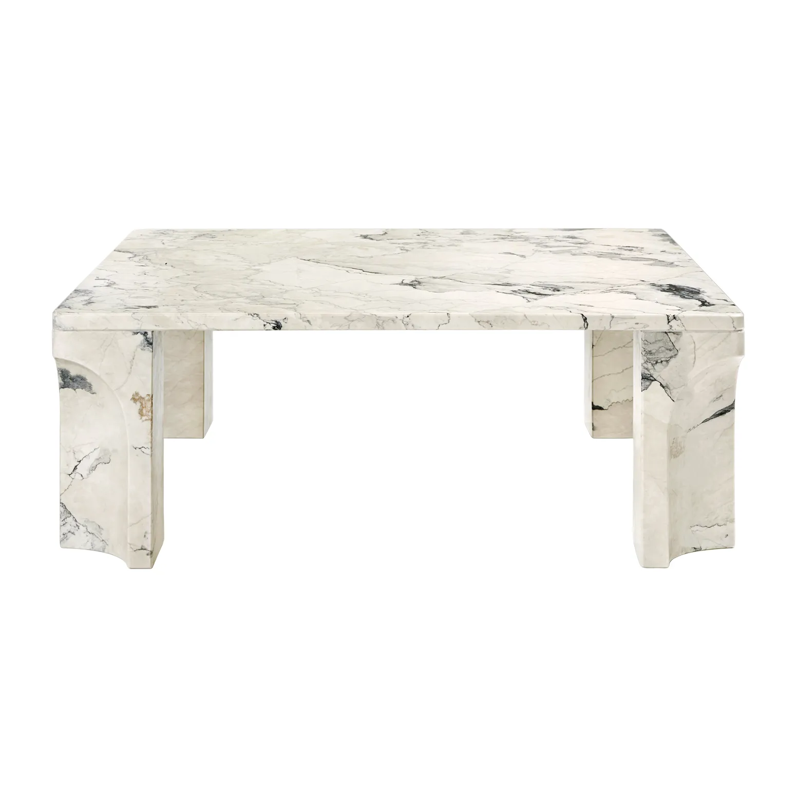 Doric coffee table 80x80 cm, Electric grey GUBI