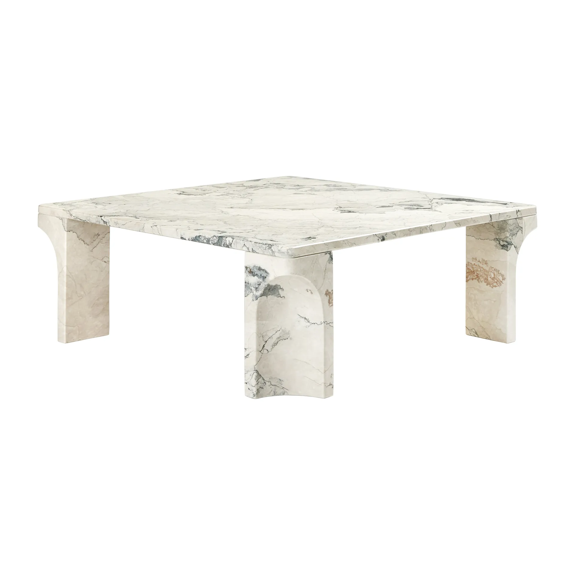 Doric coffee table 80x80 cm, Electric grey GUBI