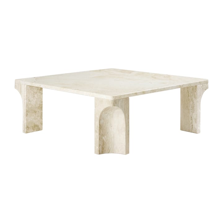 Doric coffee table 80x80 cm - Neutral white-travertine - GUBI