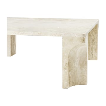 Doric coffee table 80x80 cm - Neutral white-travertine - GUBI