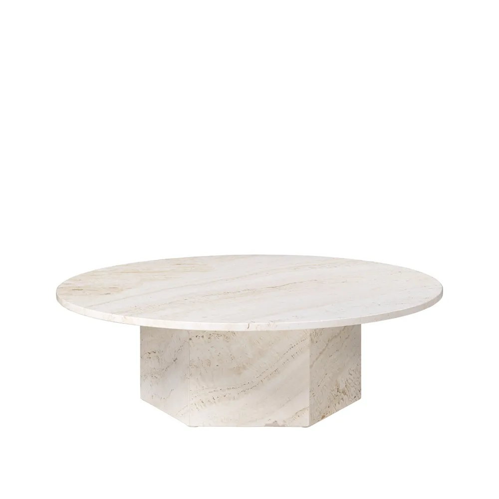 Epic coffee table, White, Ø110 GUBI