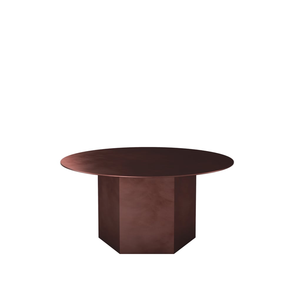 GUBI Epic Steel coffee table Earthy red, o80 cm | Scandinavian Design | Coffee tables | Red