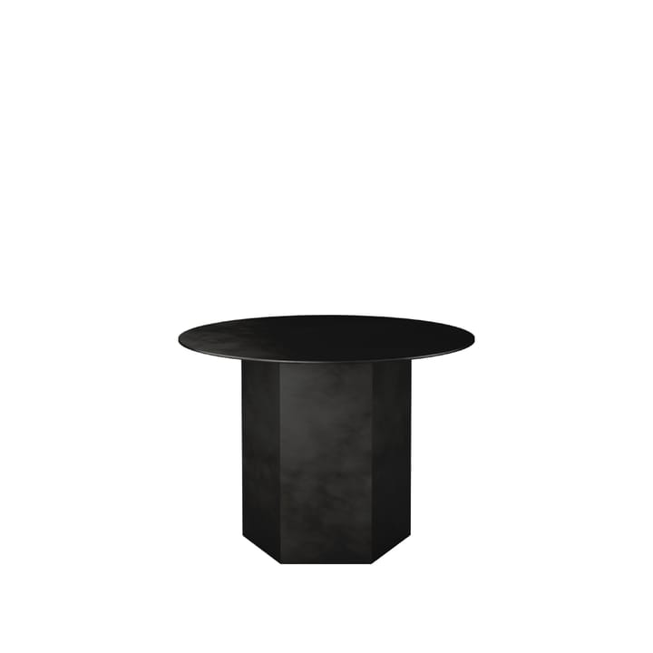 Epic Steel coffee table - Midnight black, ø60cm - GUBI