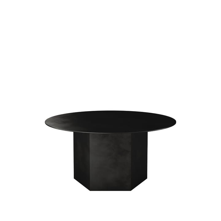 Epic Steel coffee table - Midnight black, ø80cm - GUBI