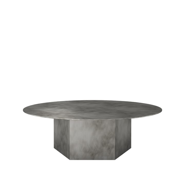 Epic Steel coffee table - Misty grey, ø110cm - GUBI