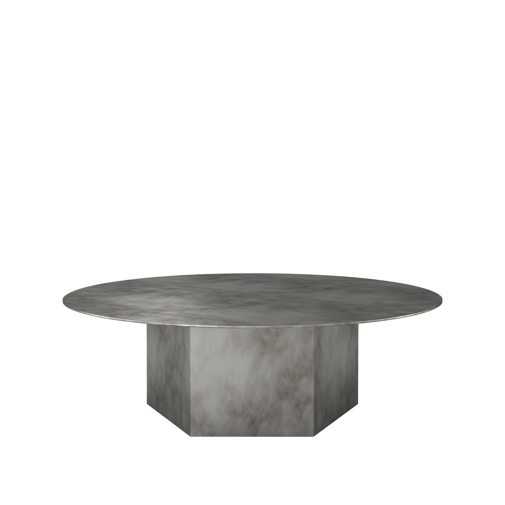 GUBI Epic Steel coffee table Misty grey, o110cm | Scandinavian Design | Coffee tables | Grey