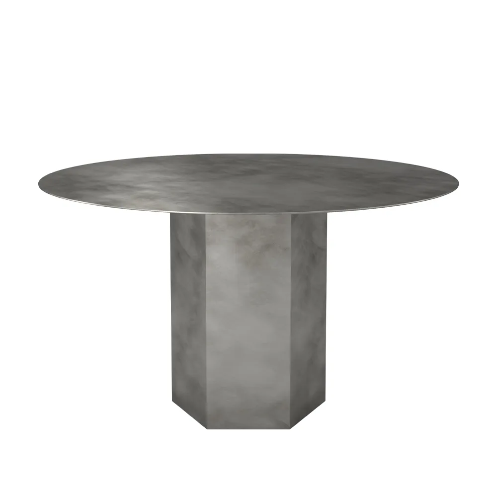 GUBI Epic Steel dining table Misty grey | Scandinavian Design | Dining tables | Grey