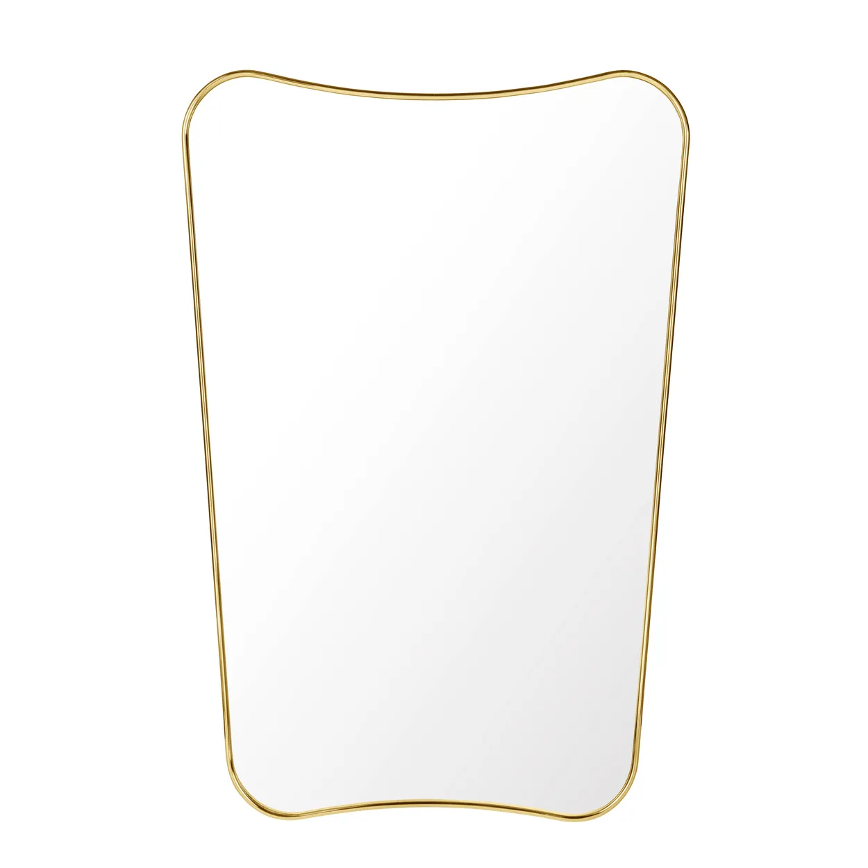 GUBI F.A.33 Rectangular mirror brass | Scandinavian Design | Wall mirrors | Silver-coloured