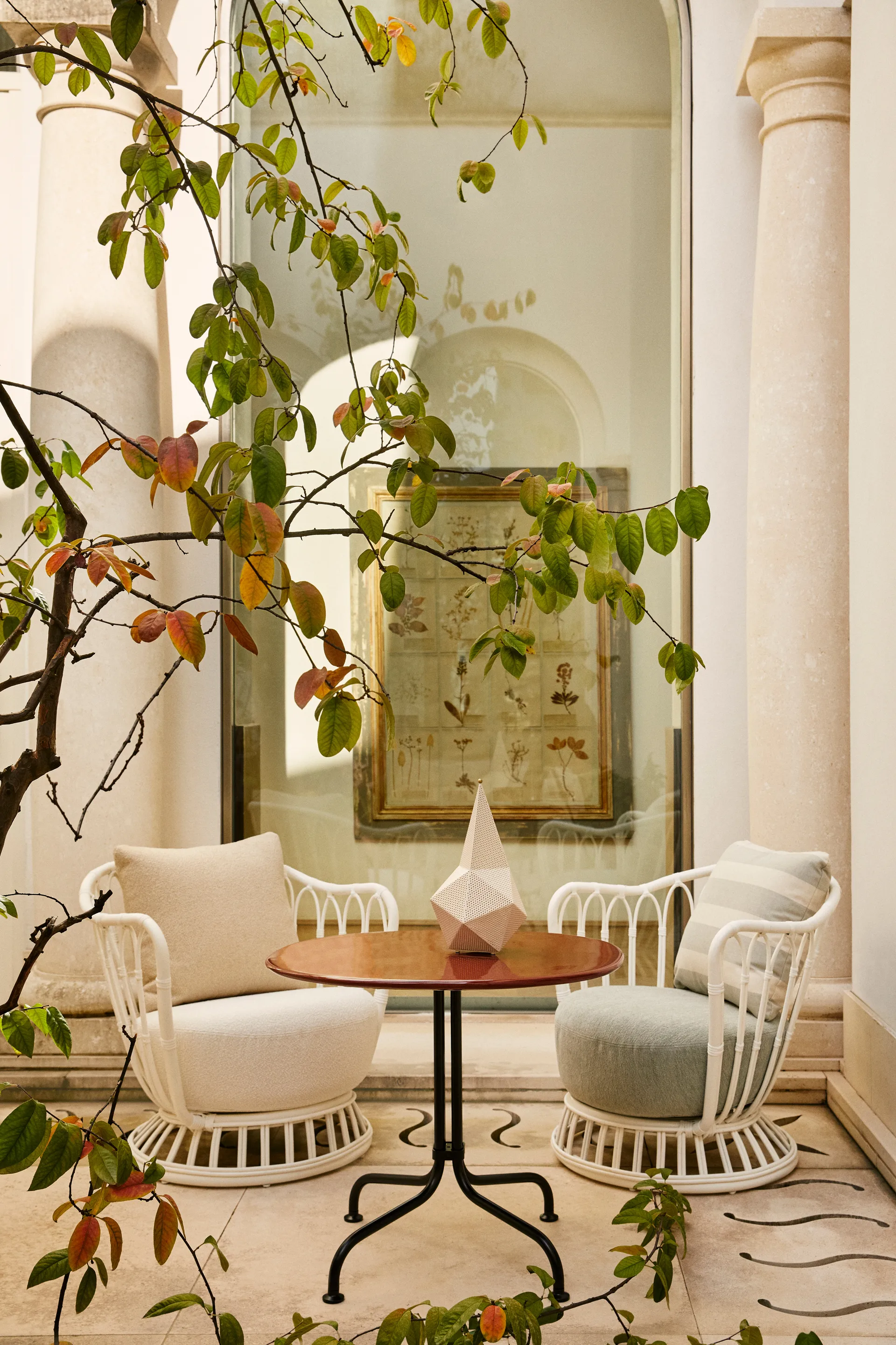 Grace Outdoor armchair, Leslie Limonta 006-020-alabaster white GUBI