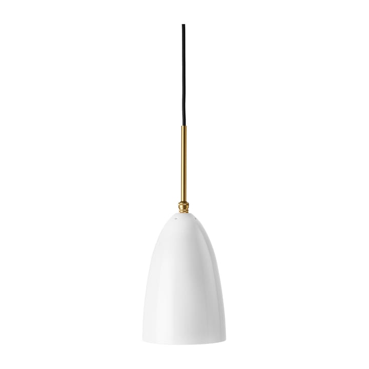 Gräshoppa ceiling lamp glossy - Alabaster white-brass - GUBI