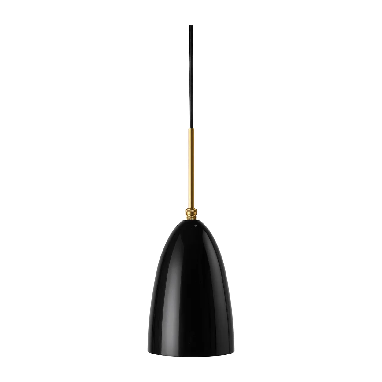 GUBI Gräshoppa ceiling lamp glossy Black-brass | Scandinavian Design | Pendant lamps | Black
