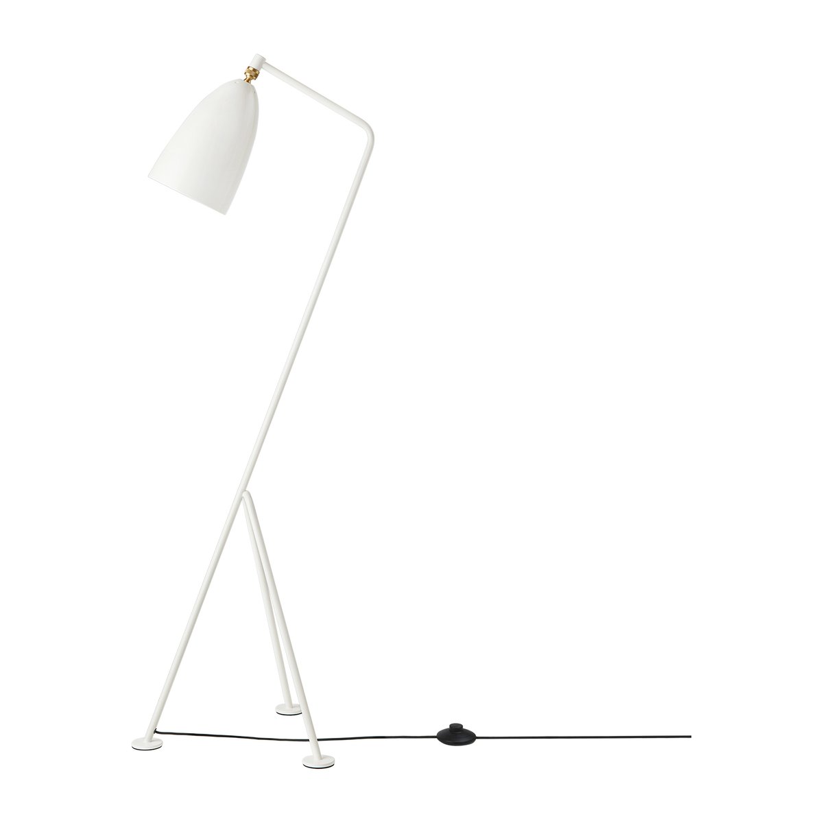 GUBI Gräshoppa floor lamp glossy Alabaster white | Scandinavian Design | Floor lamps | White