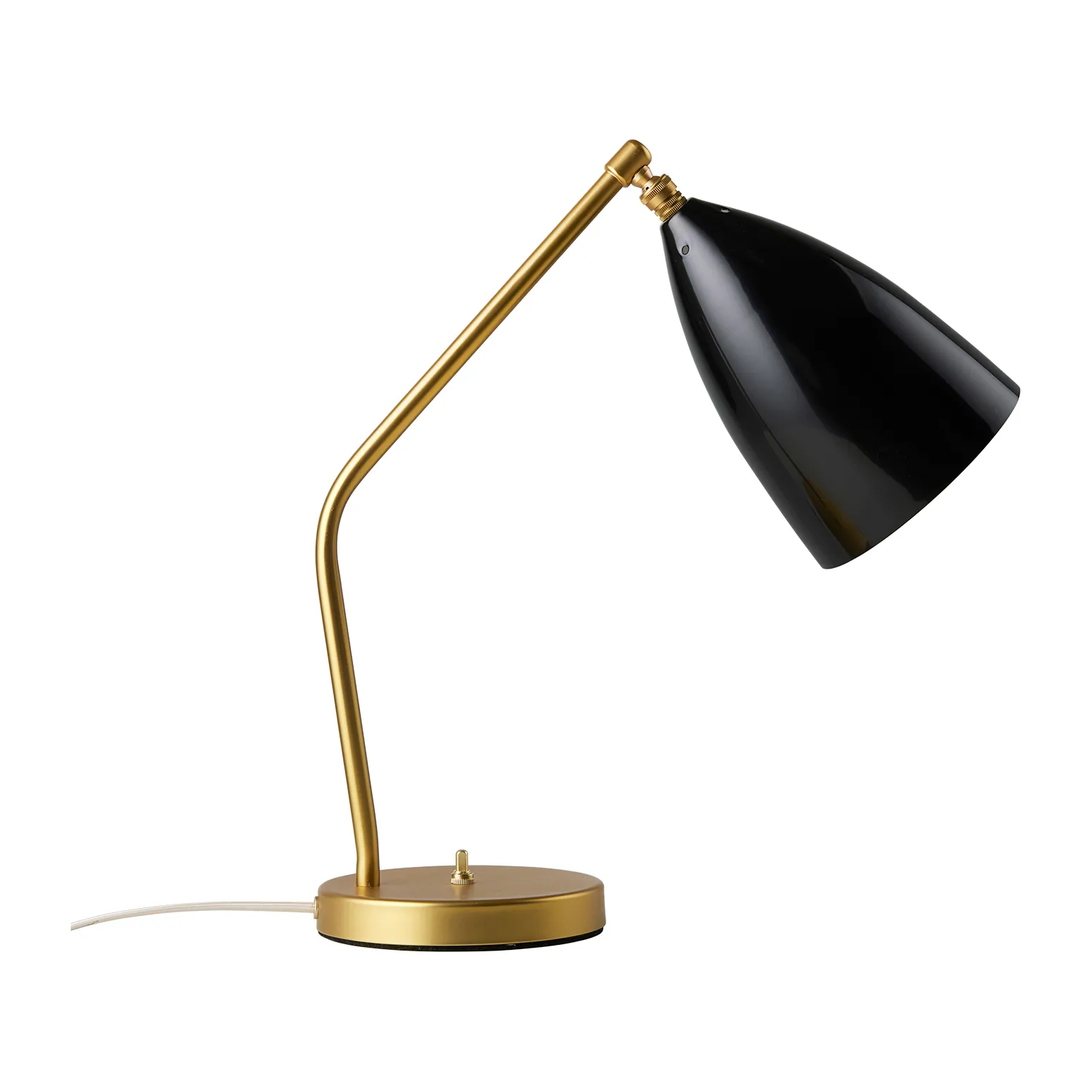 Gräshoppa table lamp glossy, Black-brass GUBI