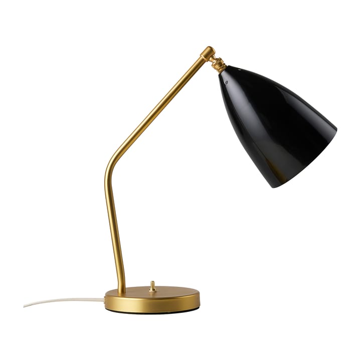 Gräshoppa table lamp glossy - Black-brass - GUBI