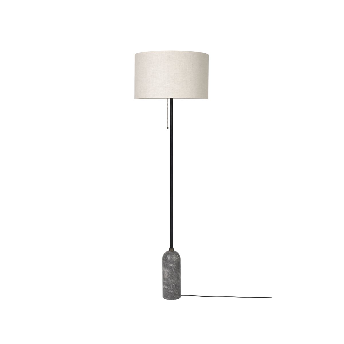 GUBI Gravity floor lamp Grey marble/canvas | Scandinavian Design | Floor lamps | Grey