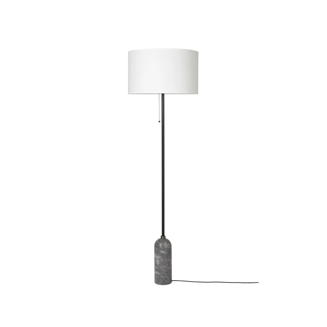 GUBI Gravity floor lamp Grey marble/white | Scandinavian Design | Floor lamps | Grey