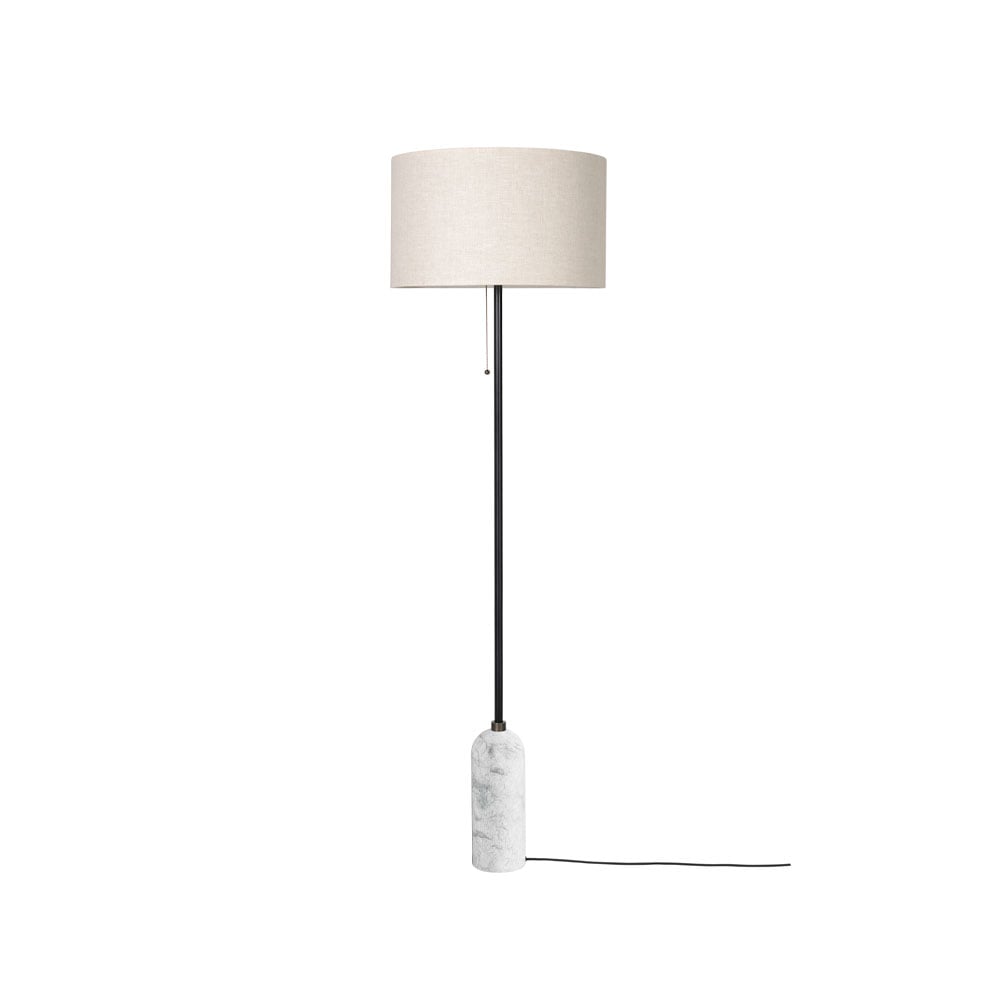GUBI Gravity floor lamp White marble/canvas | Scandinavian Design | Floor lamps | White