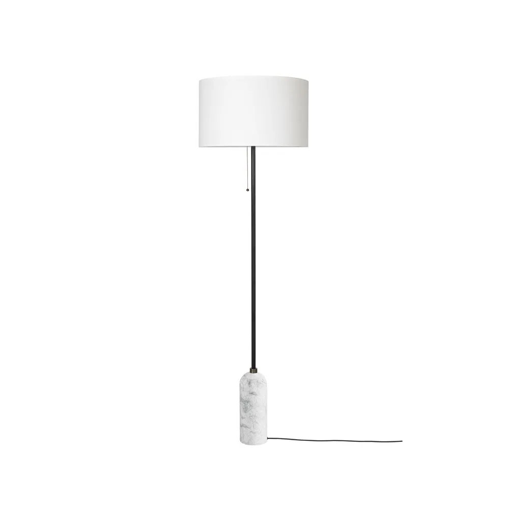 GUBI Gravity floor lamp White marble/white | Scandinavian Design | Floor lamps | White