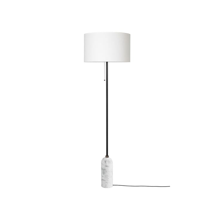 Gravity floor lamp - White marble/white - GUBI