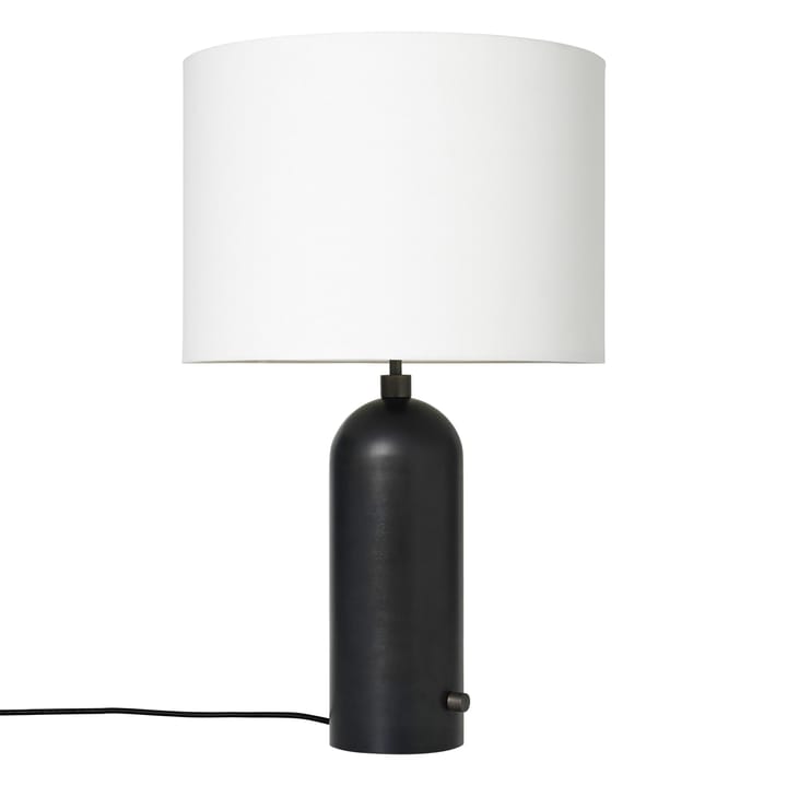 Gravity L table lamp - blackend steel + white shade - GUBI