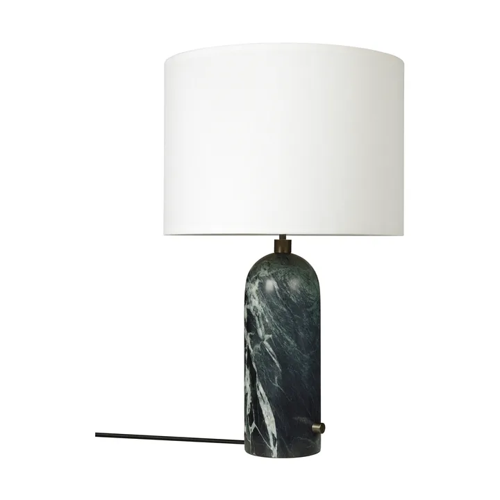 Gravity L table lamp - Emerald marble-white - GUBI