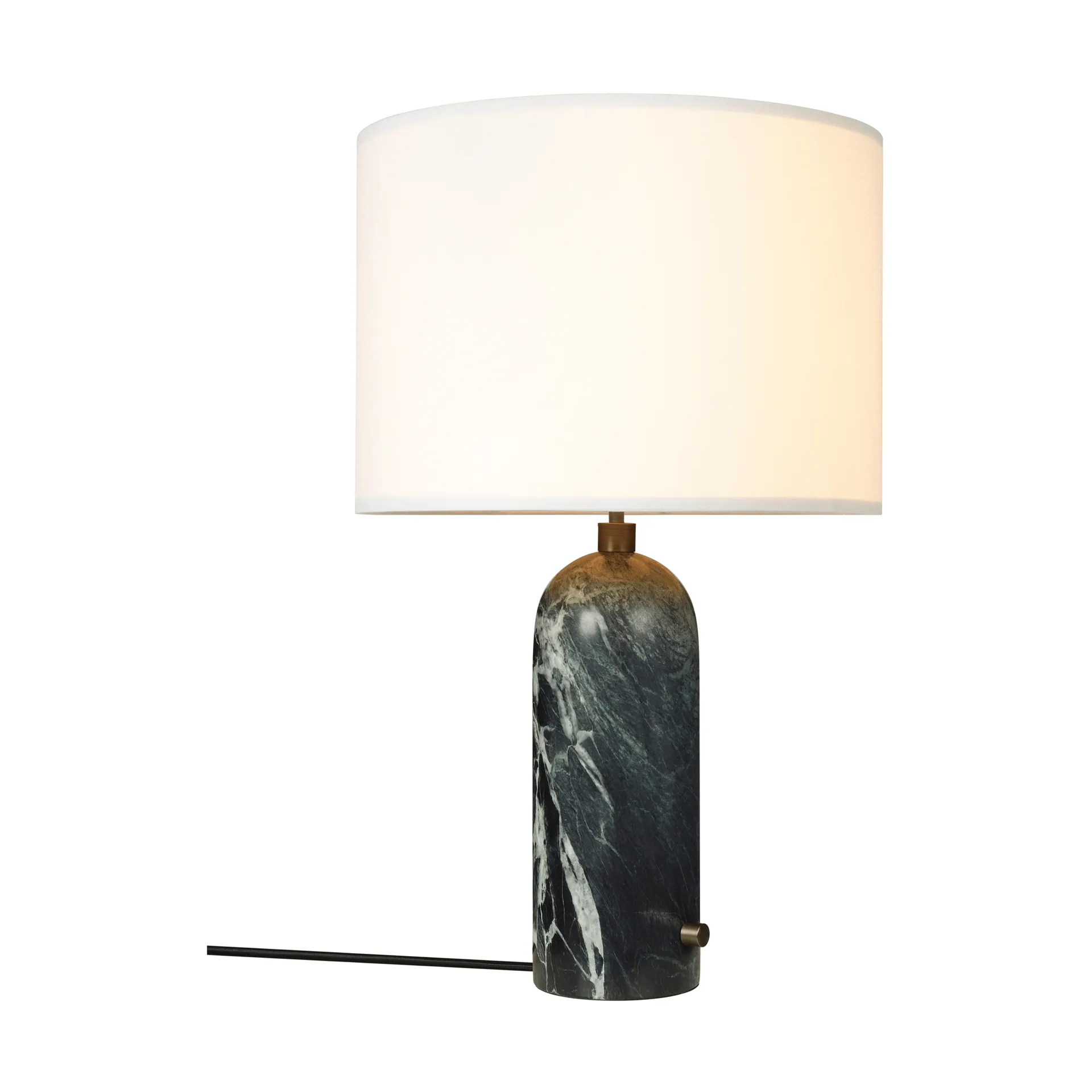 Gravity L table lamp, Emerald marble-white GUBI