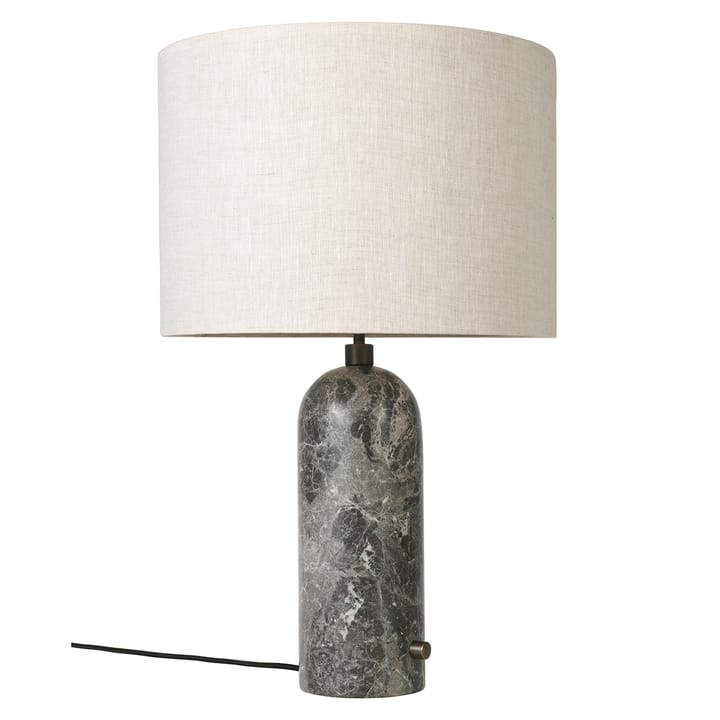 Gravity L table lamp - grey marble-canvase - Gubi
