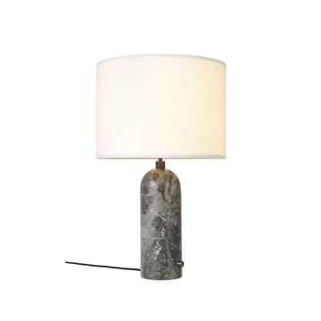 Gravity L table lamp - grey marble + white shade - GUBI