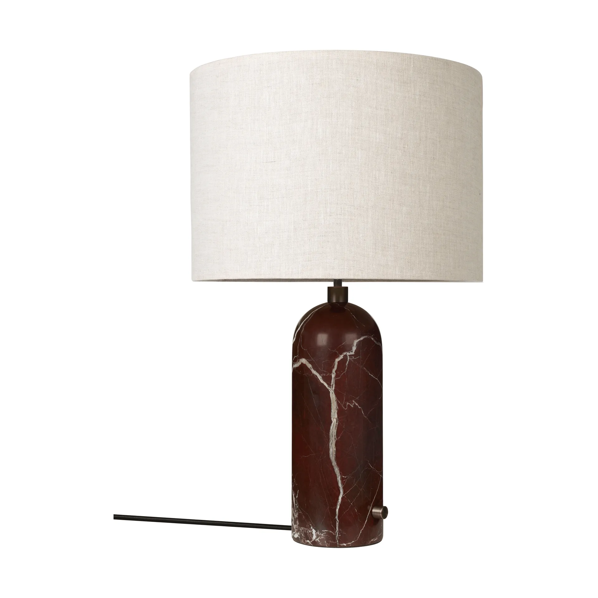 Gravity L table lamp, Maroon marble-canvas GUBI