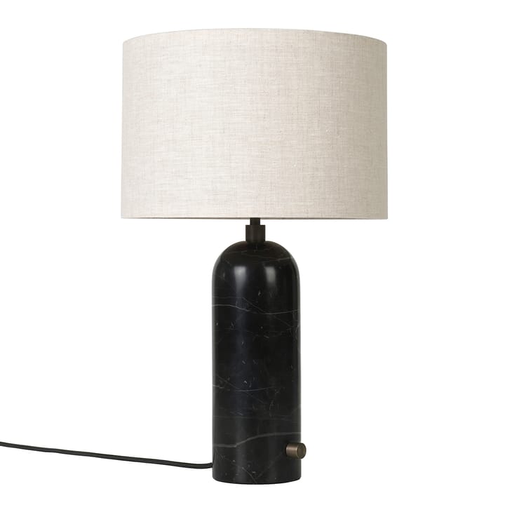 Gravity S table lamp - black marble-canvas - GUBI