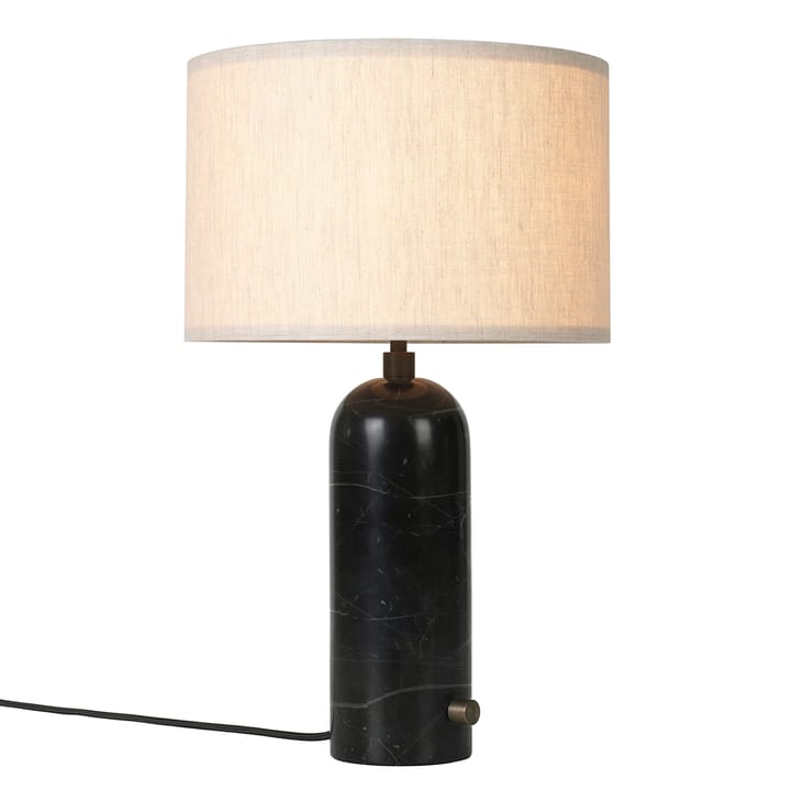 Gravity S table lamp - black marble-canvas - GUBI