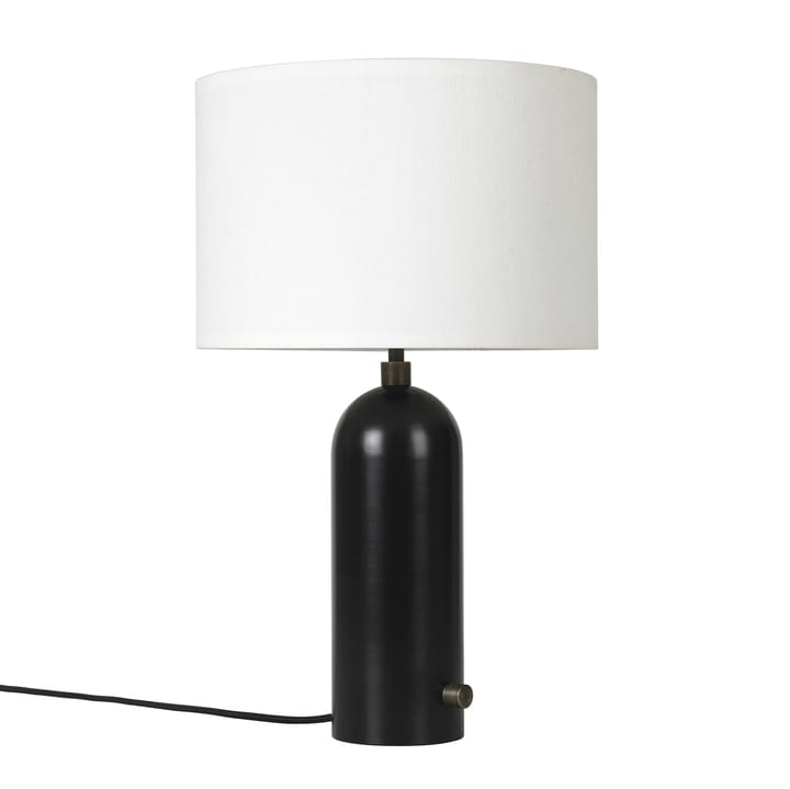 Gravity S table lamp - blackend steel + white shade - GUBI