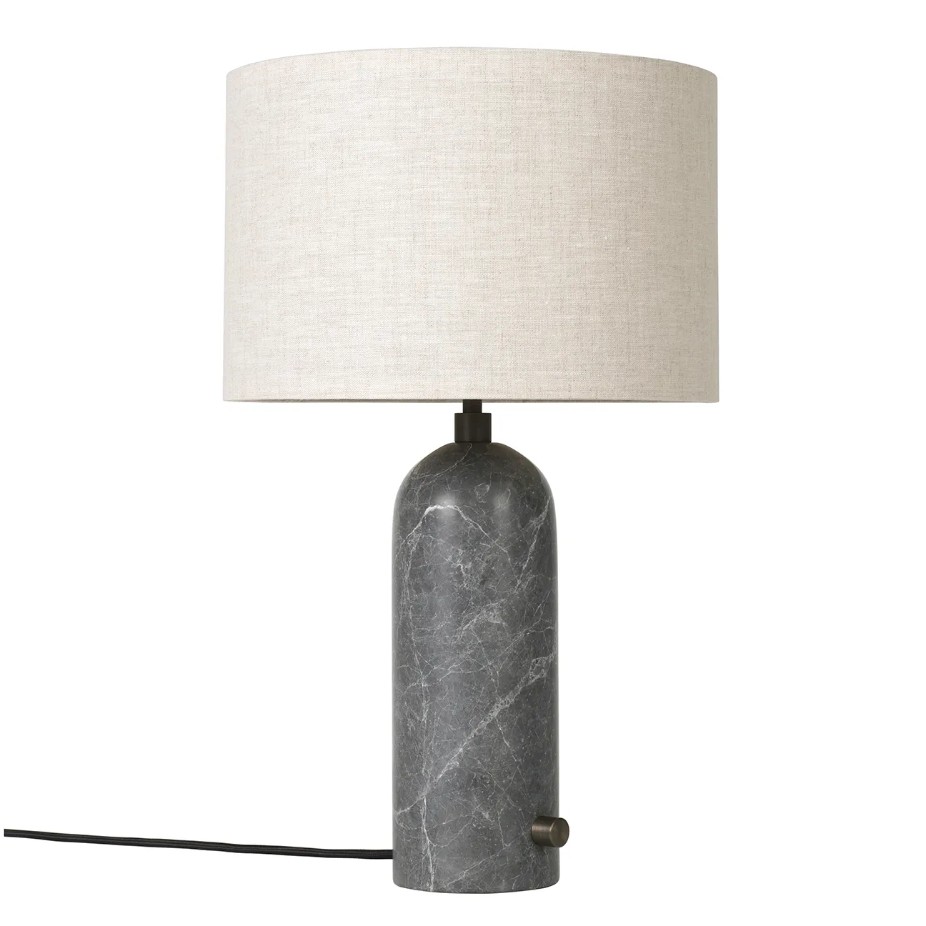 Gravity S table lamp, grey marble-canvase GUBI