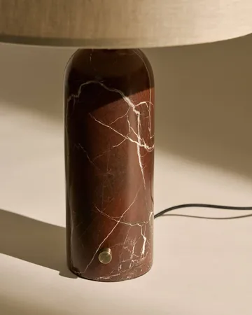 Gravity S table lamp - Maroon marble-canvas - GUBI