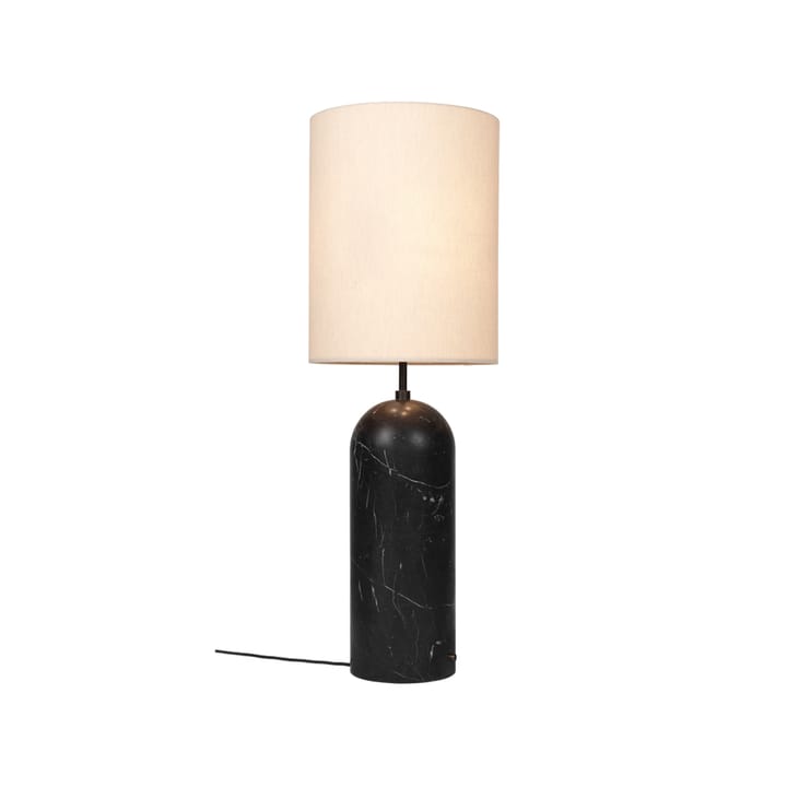 Gravity XL floor lamp - Black marble/canvas, high - GUBI