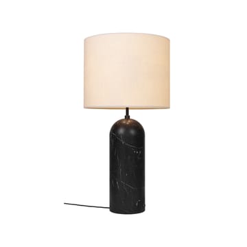 Gravity XL floor lamp - Black marble/canvas, low - GUBI