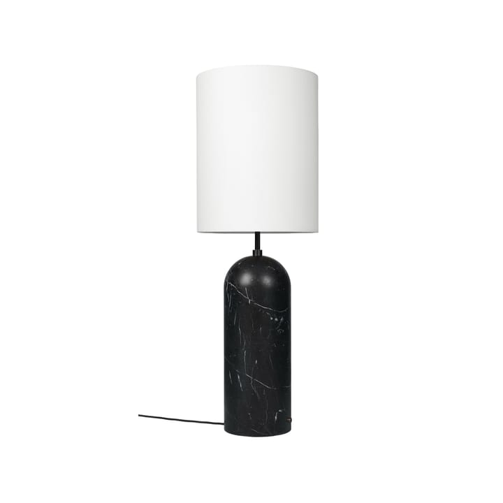 Gravity XL floor lamp - Black marble/white, high - GUBI
