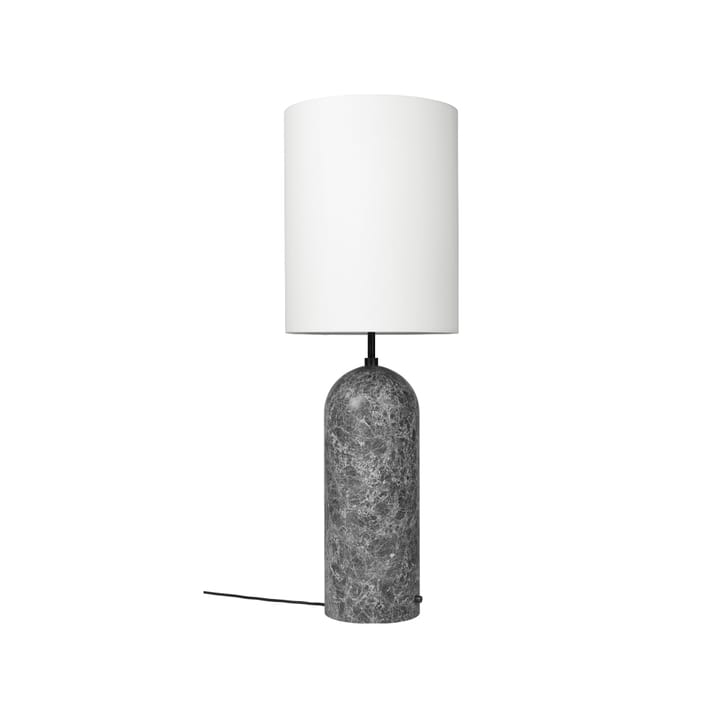 Gravity XL floor lamp - Grey marble/white, high - Gubi