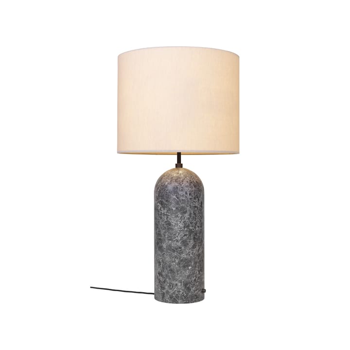 Gravity XL floor lamp - Grey marble/white, low - GUBI