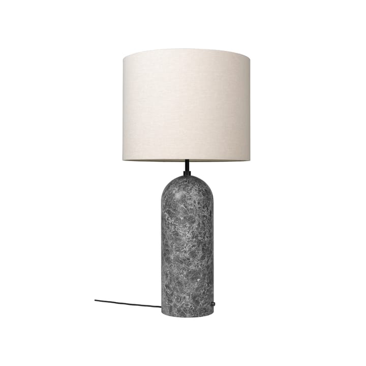 Gravity XL floor lamp - Grey marble/white, low - Gubi